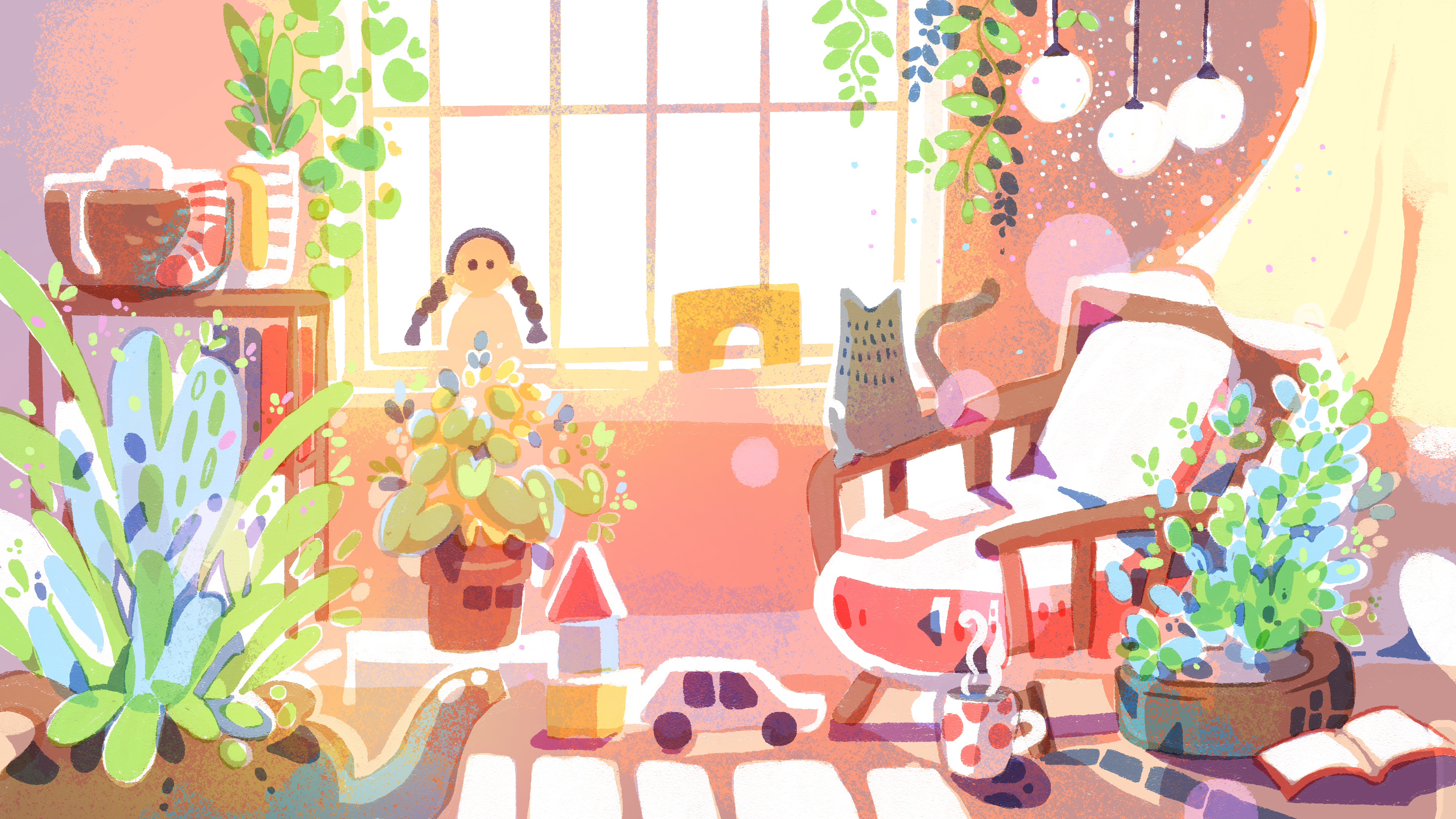 illustration of a busy mum life